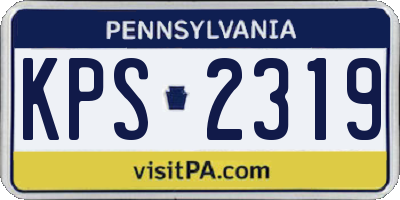 PA license plate KPS2319