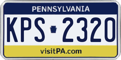 PA license plate KPS2320