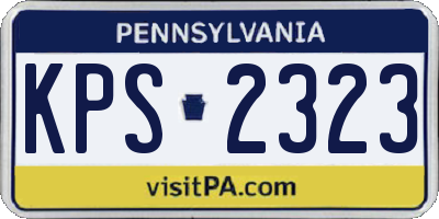 PA license plate KPS2323