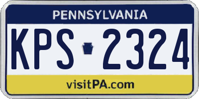 PA license plate KPS2324