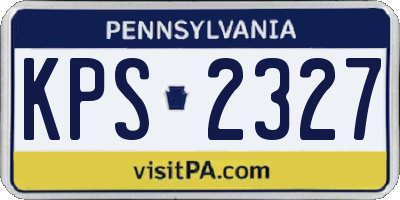 PA license plate KPS2327