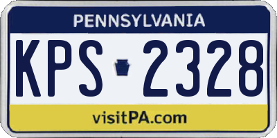 PA license plate KPS2328