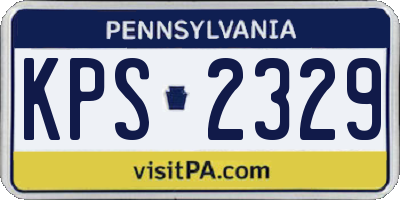 PA license plate KPS2329