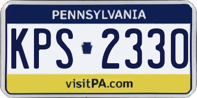 PA license plate KPS2330
