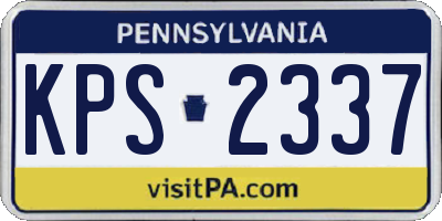 PA license plate KPS2337