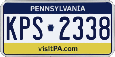 PA license plate KPS2338