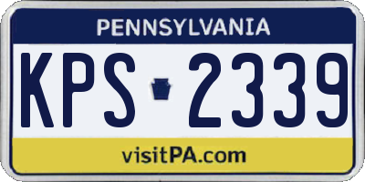 PA license plate KPS2339
