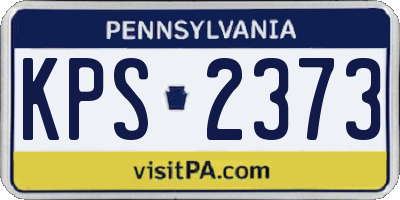 PA license plate KPS2373