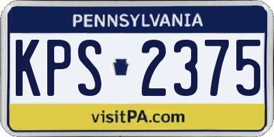 PA license plate KPS2375