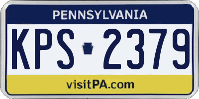 PA license plate KPS2379
