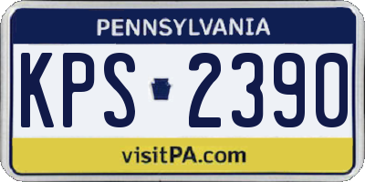 PA license plate KPS2390