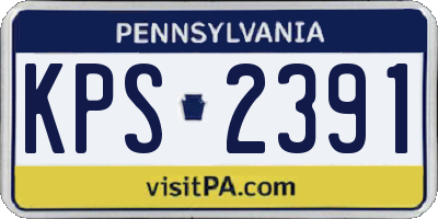 PA license plate KPS2391