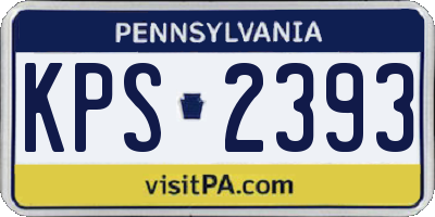 PA license plate KPS2393