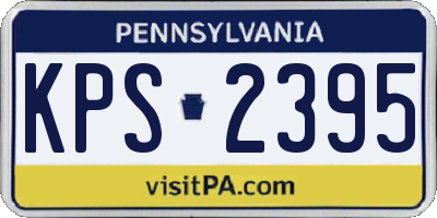 PA license plate KPS2395