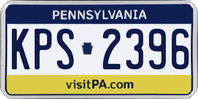 PA license plate KPS2396
