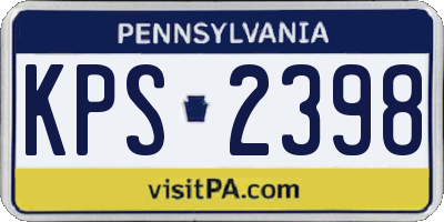 PA license plate KPS2398