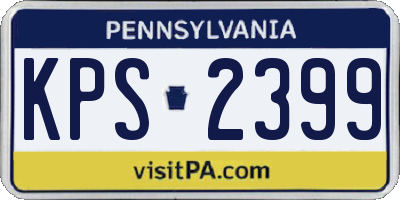 PA license plate KPS2399