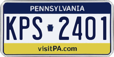 PA license plate KPS2401
