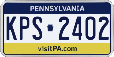 PA license plate KPS2402