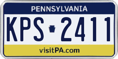 PA license plate KPS2411