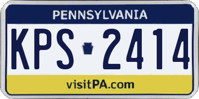 PA license plate KPS2414