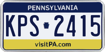 PA license plate KPS2415
