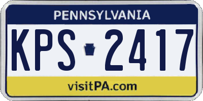PA license plate KPS2417