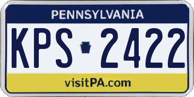 PA license plate KPS2422