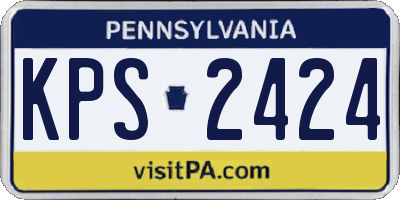 PA license plate KPS2424