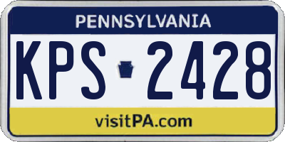 PA license plate KPS2428