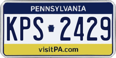 PA license plate KPS2429