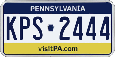 PA license plate KPS2444