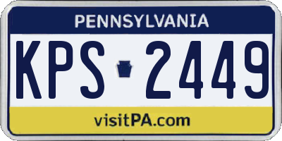 PA license plate KPS2449