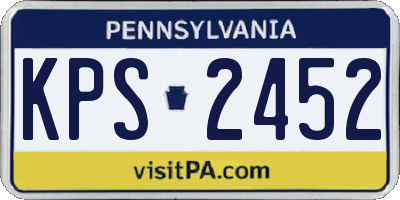PA license plate KPS2452