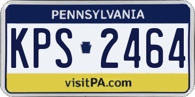 PA license plate KPS2464