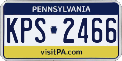 PA license plate KPS2466