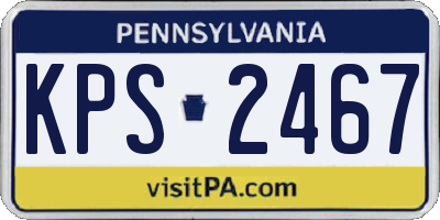 PA license plate KPS2467