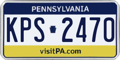PA license plate KPS2470