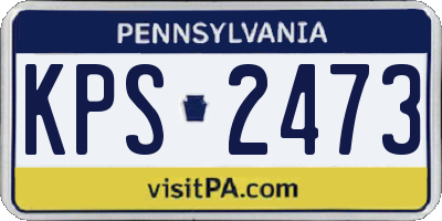 PA license plate KPS2473