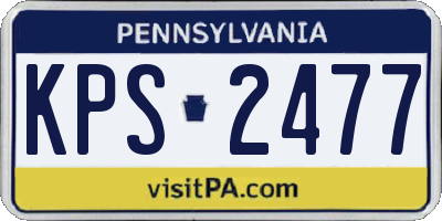 PA license plate KPS2477