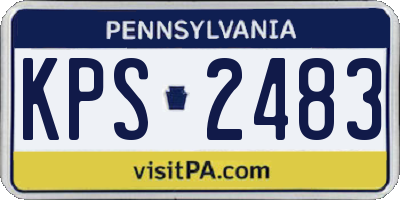 PA license plate KPS2483