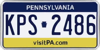 PA license plate KPS2486
