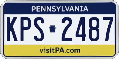 PA license plate KPS2487
