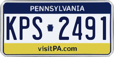 PA license plate KPS2491