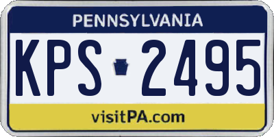 PA license plate KPS2495