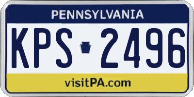 PA license plate KPS2496