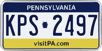 PA license plate KPS2497