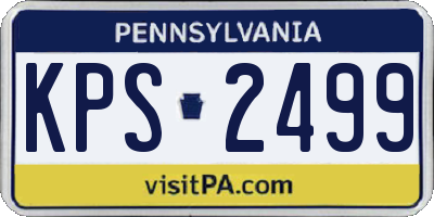 PA license plate KPS2499