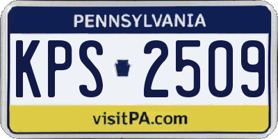 PA license plate KPS2509