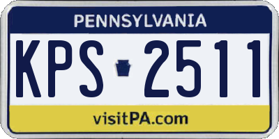 PA license plate KPS2511